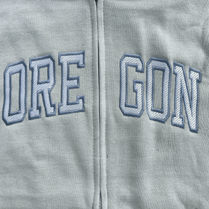 Oregon Embroidered Zip-Up Hoodie - Your Store