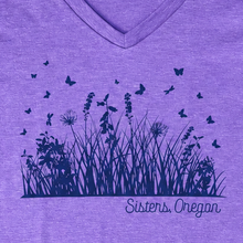 Load image into Gallery viewer, Sisters Flowers and Butterflies V-Neck

