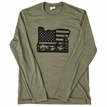 Load image into Gallery viewer, Oregon Bigfoot Flag Long Sleeve
