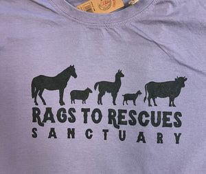 Rags to Rescues logo tshirt