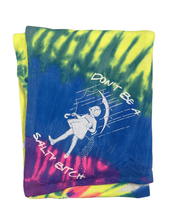 Load image into Gallery viewer, Don&#39;t be a Salty B***h Tie Dye Blanket - Your Store
