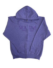 Load image into Gallery viewer, Seaside Embroidered Zip-Up Hoodie - Your Store
