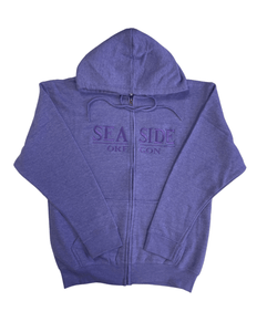 Seaside Embroidered Zip-Up Hoodie - Your Store