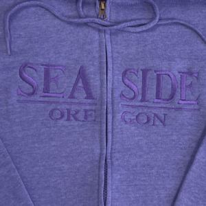 Seaside Embroidered Zip-Up Hoodie - Your Store