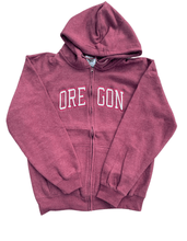Load image into Gallery viewer, Oregon Embroidered Zip-Up Hoodie - Your Store
