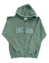 Load image into Gallery viewer, Oregon Embroidered Zip-Up Hoodie - Your Store
