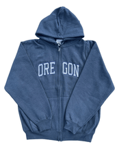 Load image into Gallery viewer, Oregon Embroidered Zip-Up Hoodie - Your Store
